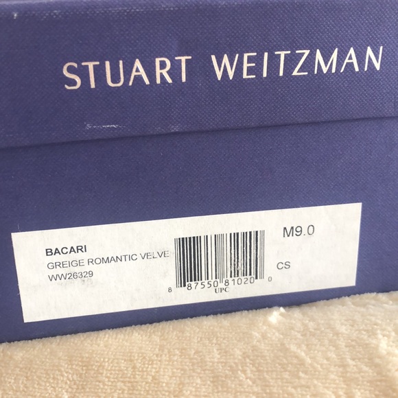 Stuart Weitzman Bacardi Greige Romantic Velvet - Picture 10 of 11